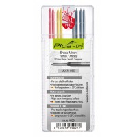 Грифели для карандаша Pica-Dry графитовые, красные, желтые Pica 4020 8шт