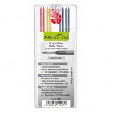 Грифели для карандаша Pica-Dry графитовые, красные, желтые Pica 4020 8шт