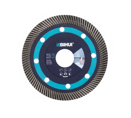 Алмазный диск BIHUI SUPER THIN TURBO, 105мм, арт.DCBN4