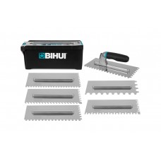 Набор гребёнок (зубчатых шпателей) для плитки BIHUI, 6 в1