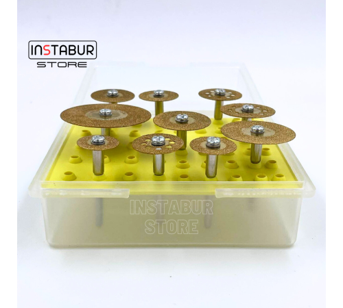 Алмазные диски INSTBR Gold для гравера 16-40мм (набор 10шт) Алмазные диски INSTBR Gold для гравера 16-40мм (набор 10шт)