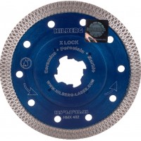 Алмазный диск Hilberg ультра тонкий турбо X-тип 125мм, крепление X-Lock (HMX402)